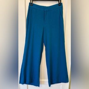 Banana Republic Wide Leg Linen Blend Teal Pants